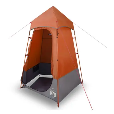 vidaXL Privacy Tent Toilet Tent Changing Tent Grey and Orange 190T Taffeta