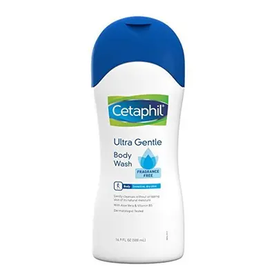 Cetaphil Ultra Gentle Body Wash, Fragrance Free, 16.9 Fl Oz (Pack of 3)