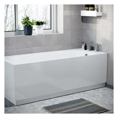 Maverick | 1700mm White Gloss Bath Front Panel PVC + Plinth 15mm Thickness