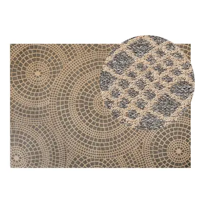 Jute Area Rug x cm Beige and Grey ARIBA