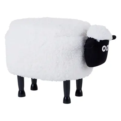 Fabric Storage Animal Stool White SHEEP