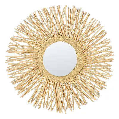 Wall Mirror KALASIN cm cm Rattan Natural