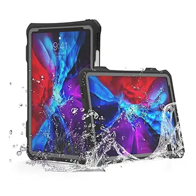 TECHGEAR Waterproof Case for iPad Pro 2021 / [Poseidon Case] Slim Shockproof Waterproof Case wit