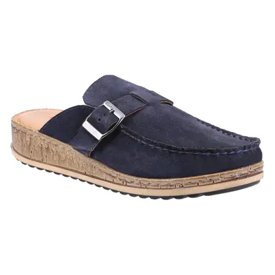 (Navy, UK 4) Hush Puppies Sorcha Womens Ladies Slip On Clogs Mules Sandals