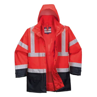 (Red/Navy, XXL) Portwest Hi-Vis Executive 5-in-1 Jacket