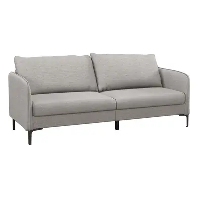 Loveseat Sofa Upholstered Couch with Armrest & Sturdy Metal Legs Grey