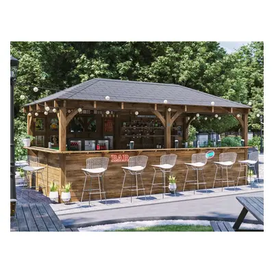 Dunster House Garden Bar 6m x 3m Wooden Outdoor Pub Shed Leviathan