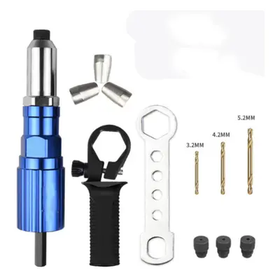 (C:Â Rivet Nut Attachment +3.2/4.2/5.2mm drill bits) Upgrade Electric Rivet Nut Attachment Cordl