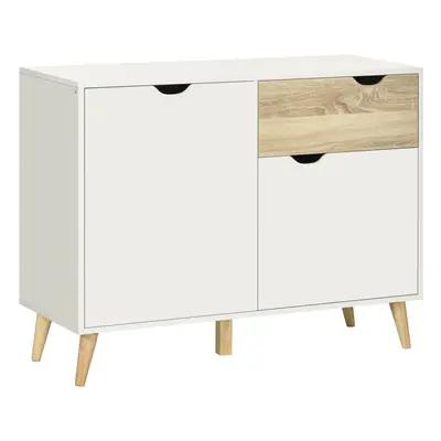 HOMCOM Free Standing Sideboard Storage Cabinet, Accent Cupboard with Drawer