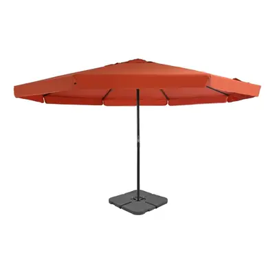 vidaXL Outdoor Umbrella with Portable Base Terracotta