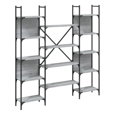 (grey sonoma, 155.5 x x 166.5 cm) vidaXL Bookshelf Bookcase Storage Cabinet Shelving Unit Rack E