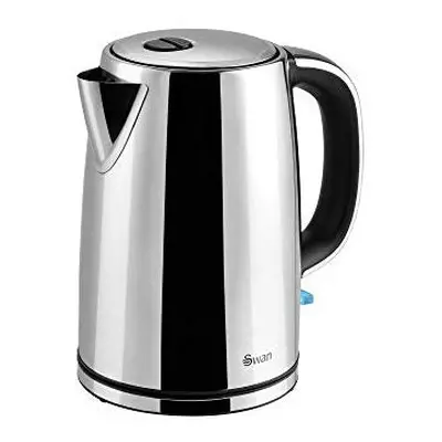 Swan SK14060N, Classic Jug Kettle, Polished Stainless Steel, W, 1.7 Litres, Silver