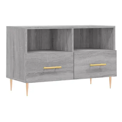 (grey sonoma) vidaXL TV Cabinet TV Unit Sideboard TV Stand High Gloss White Engineered Wood