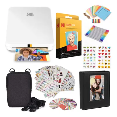 KODAK Step Slim Instant Mobile Photo Printer - Kit: Pack Zink Paper, Case, Photo Album, Markers,