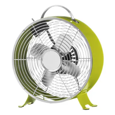 Portable Retro Desk Fan with Speeds, Lime Green