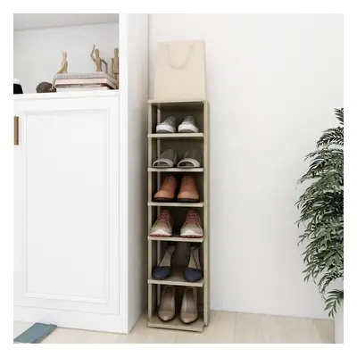 vidaXL Shoe Cabinet Sonoma Oak Chipboard Household Shoe Storage Shelf Rack Set