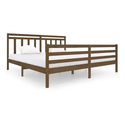 (honey brown, x cm) vidaXL Bed Frame Bed Base Bedstead Bedroom Mattress Foundation Solid Wood