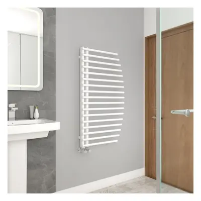 WarmeHaus 1000x550mm Designer Bathroom Heated Towel Rail Radiator Ladder Style White