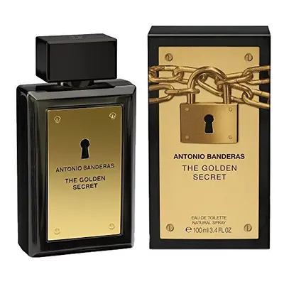 Antonio Banderas The Golden Secret Eau De Toilette Spray for Men, 3.4 Ounce