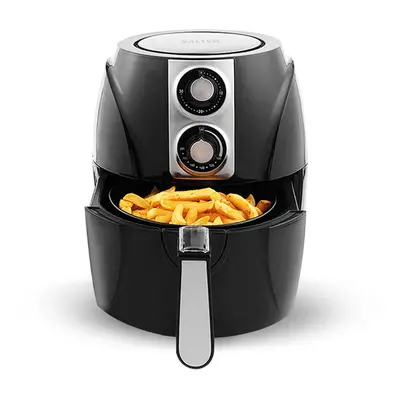 Air Fryer Household Circulation Fume Free Non-stick Frying Pan Intelligent Mobile-UK-Black