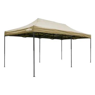 Premium 3x6m Pop-Up Gazebo, Heavy Duty, Water Resistant, Carry Bag, Stakes & Weight Bags - Beige