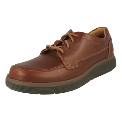 (UK 12, Dark Tan (Brown)) Mens Clarks Lace Up Formal Shoes Un Abode Ease - H Fit