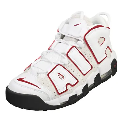 (9) Nike Air More Uptempo Mens Fashion Trainers in White Red