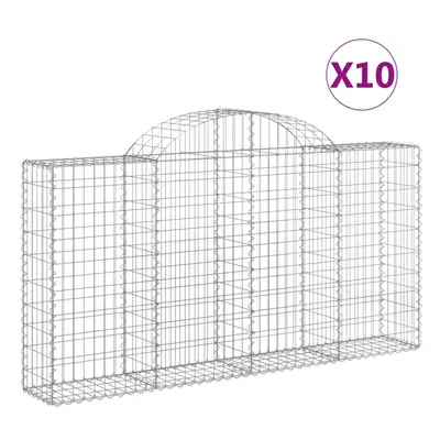 (200 x x 100/120 cm/ pcs) vidaXL Arched Gabion Basket Stone Basket Gabion Retaining Wall Galvani