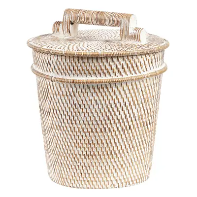 Rattan Basket White BARUMUN