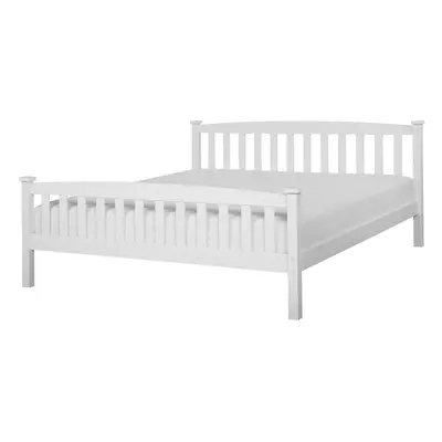 Slatted Bed GIVERNY x cm (EU King Size) Wood White