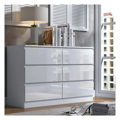 (Gloss White) Drawer Chest Of Drawers Bedroom Furniture