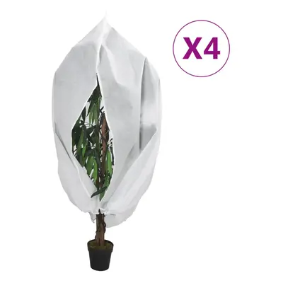 (white, 3.93 x m/ pcs) vidaXL Plant Fleece Covers with Zip Outdoor Garden Frost Protection g/mÂ²