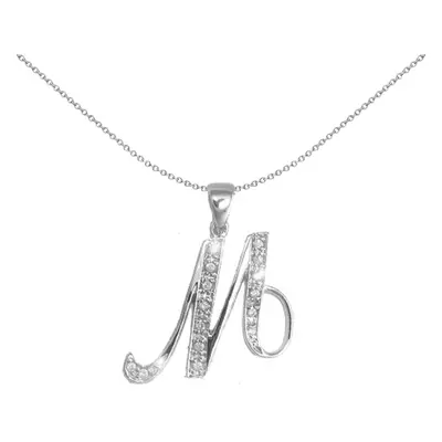 Jewelco London 9ct White Gold Pave Set Round G SI 0.09ct Diamond Identity Script Initial ID Char