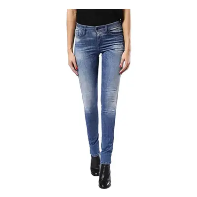 (W32 L30) DIESEL SKINZEE 0679W Womens Denim Jeans Super Skinny Fit Blue Faded Zip Fly