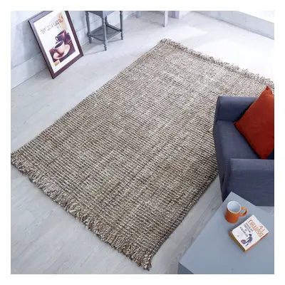 (Grey, x cm) Small Extra Large 100% Jute Flatweave Area Rugs Hall Runner Natural Neutral Grey Be