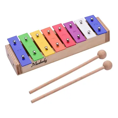 8-Note Colorful Xylophone Glockenspiel Percussion Musical Instrument Toy