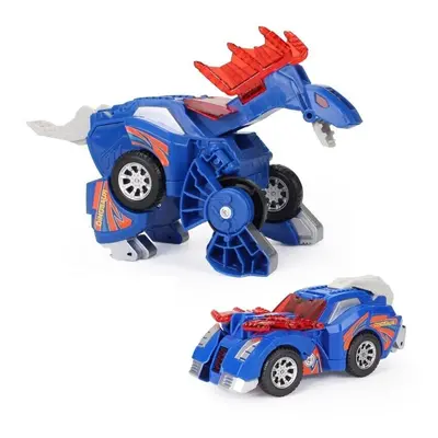 () Electric Transformed Dinosaur Chariot Car Diecast Model Toy with LED Lights for Kids Gift