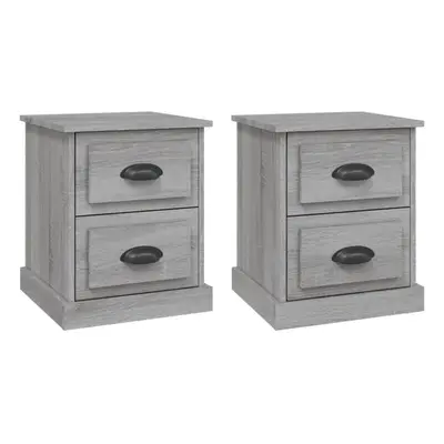 (grey sonoma, pcs) vidaXL Bedside Cabinet Side Table Nightstand Side Cabinet Engineered Wood