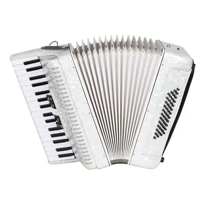 34 Key Bass Accordion Musical Instrument Accordion White Beginner Adult Musical Instrument White