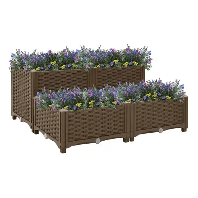 vidaXL Raised Bed Polypropylene Garden Planter Flower Box Pot Planting Bed