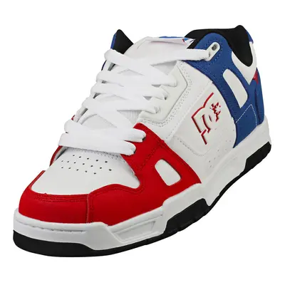 (9) DC Shoes Stag Mens Skate Trainers in Red White Blue