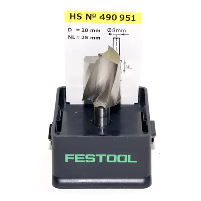 Festool Spiral Groove Cutter Shank mm HS SPI S8 D20/25, Multi-Colour