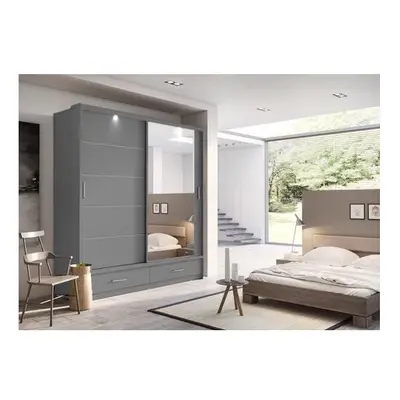 (Grey Matt) Arti - Sliding Door Wardrobe 200cm