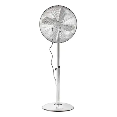 (Chrome) Geepas 16Inch Chrome Metal Pedestal Fan, 60W power