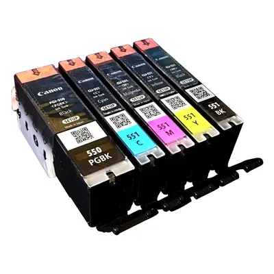 Canon PGI550 CLI551 (11) Ink Cartridge - Black (Pack of 5)