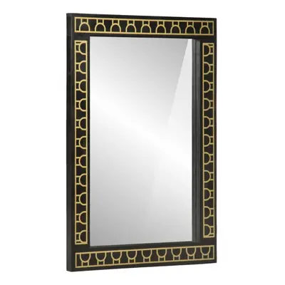 vidaXL Bathroom Mirror Make up Wall Mounted Mirror Solid Wood Mango and Glass