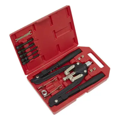 Rivet & Threaded Nut Rivet Kit - Premium Adjustable Nozzle Hand Rivet Gun to M10