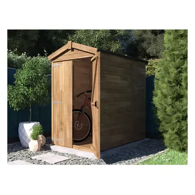 Dunster House Wooden Garden Shed 1.2m x 1.8m Outdoor Storage Building Overlord with Apex Roof