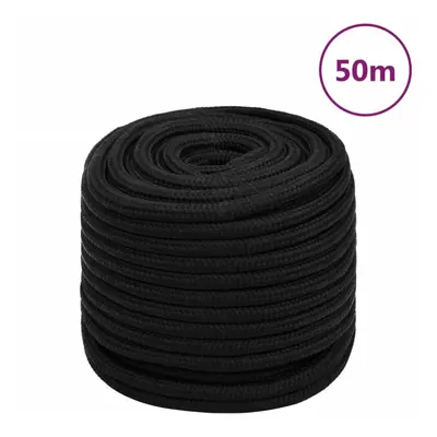 (black, mm/ m) vidaXL Braided Boat Rope Polyester Sturdy Yacht Cable Black/White Multi Sizes