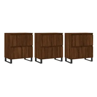 (brown oak, pcs) vidaXL Sideboard Storage Side Cabinet Cupboards pcs White Engineered Wood